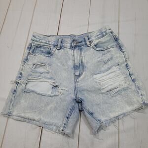 AEO high rise mom shorts ripped jean